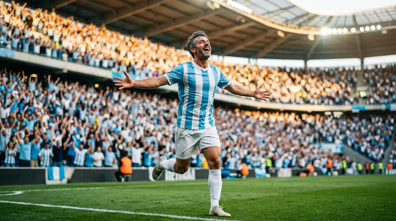 Lionel Messi celebra con los brazos abiertos uno de sus goles de hat-trick frente a Argelia en el Mundial 2026